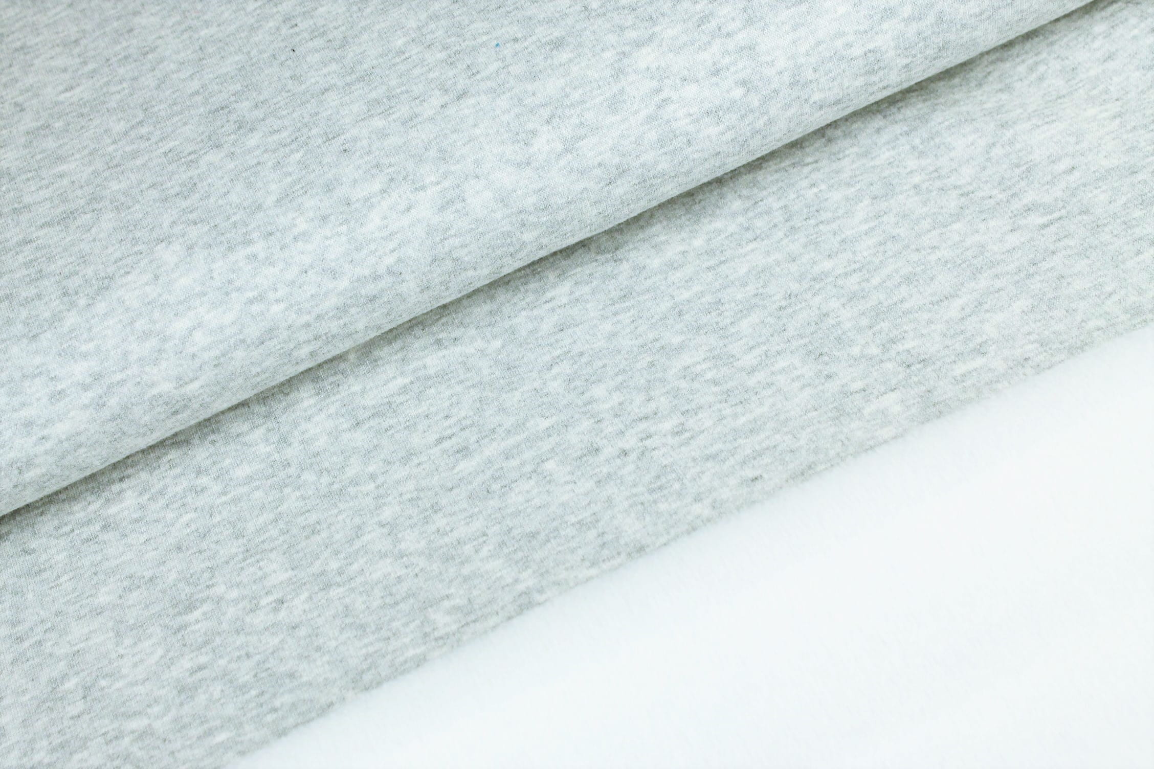 0,64m Reststück   Alpenfleece "Noah" uni hellgrau meliert (024)